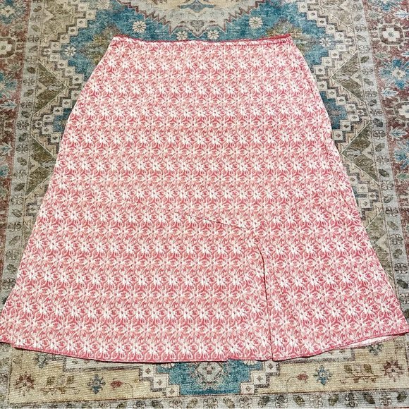 Y2K Old Navy Pink and white midi skirt with elastic waist size XS - Picture 6 of 10